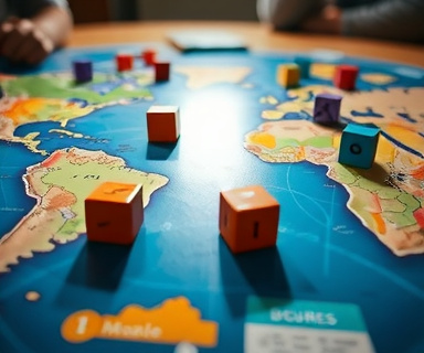 Pandemic bordspel met wereldkaart en virussen