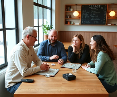 Groep mensen die samen bordspellen spelen
